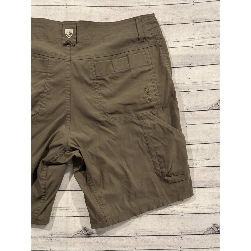 KUHL Mens Renegade Shorts Sz 32 Olive Green Hiking Zip Pockets Stretch Outdoor - Picture 16 of 16